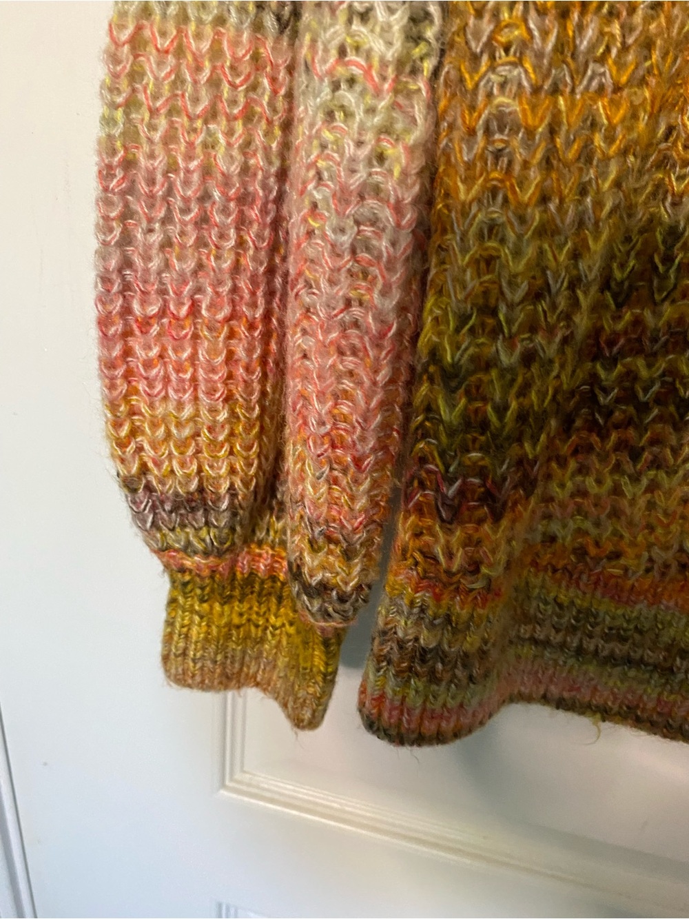 Ann Taylor LOFT Multicolor V-Neck Knit Sweater Chunky Size Small - Picture 6 of 6